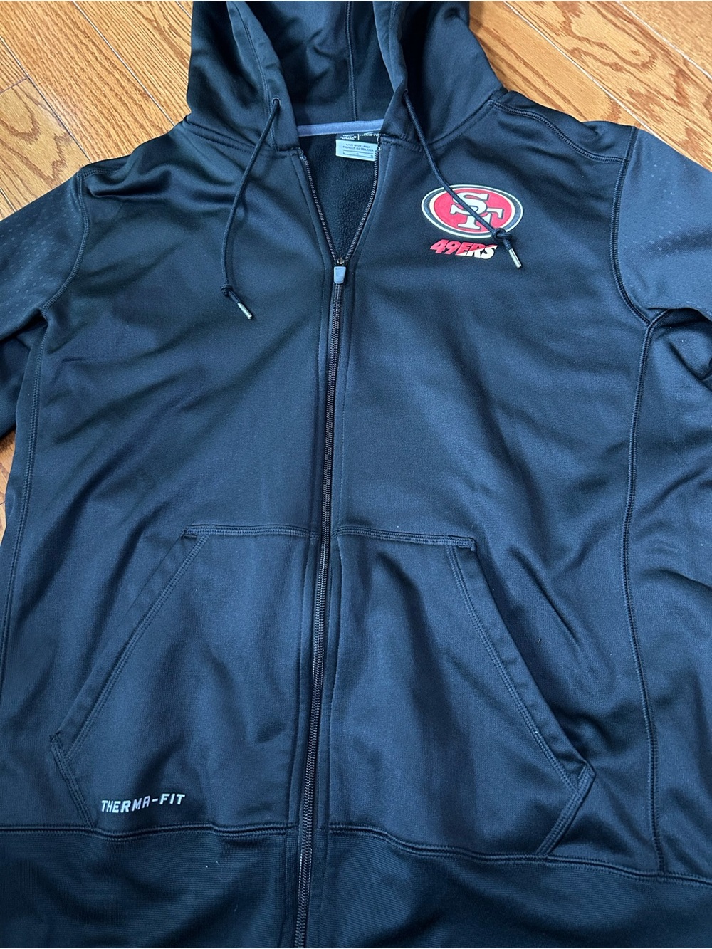 Nike Black San Francisco 49ers Therma-FIT Full-Zip Hoodie